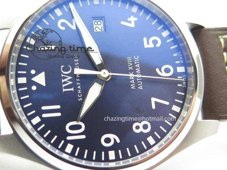 MIROTIME 0121 Mark XVIII Le Petit Prince IW327004 SS Mk Maker Best Edition Blue Dial On Brown Leather Strap A TimelessDesign 7296